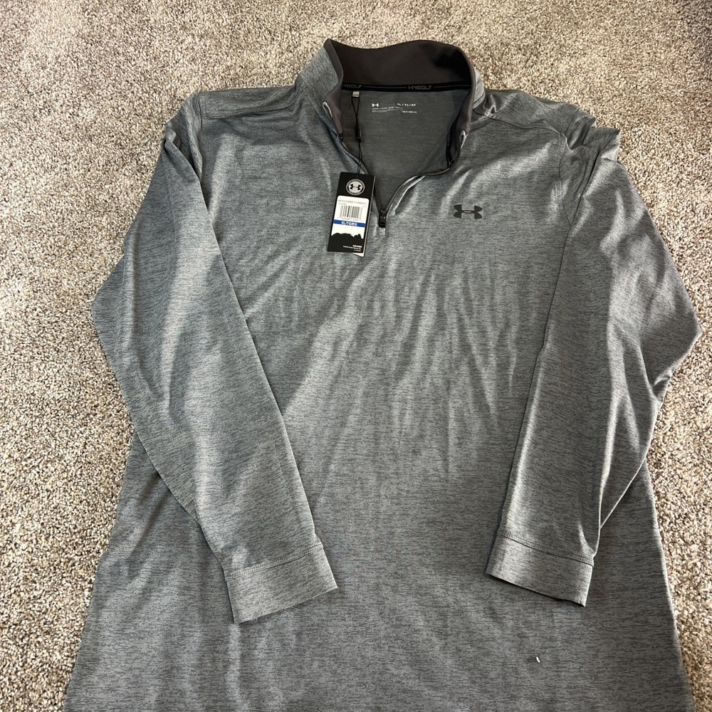 NWT Under Armour Men's Gray Tech 2.0 1/2 Zip, Sz. X-Large